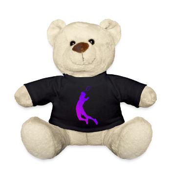 Women's Badminton Player Badminton Badminton Badminton - Teddy Bear - black - Front