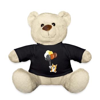 Corgi Ballon Gay Bear Pride - Teddy - Schwarz - Vorne