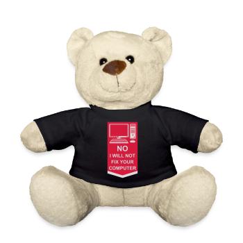 not fix your computer - Teddy Bear - black - Front