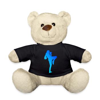 Boxe Thaï Hommes Femmes Muay Thai Boxer - Nounours - noir - Devant