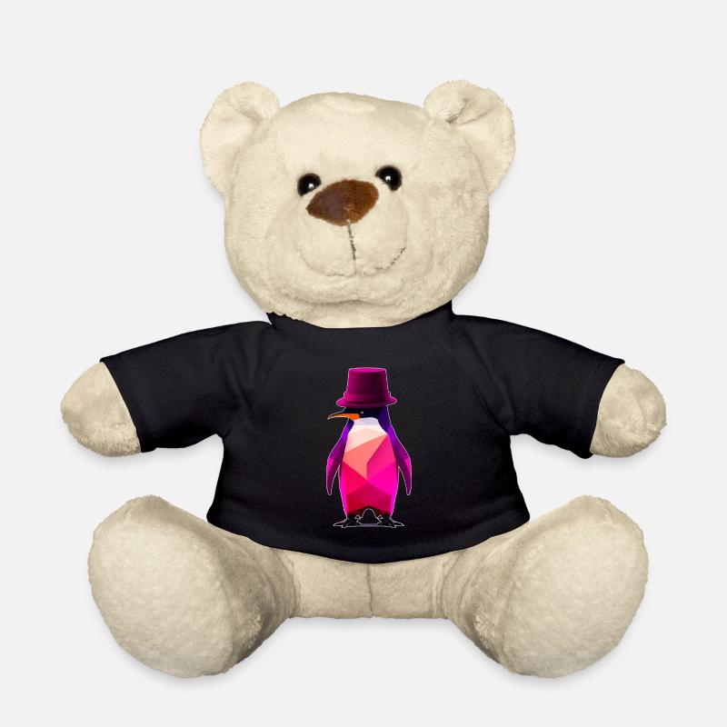 penguin with a hat Ur-Tshirt - Teddy - Schwarz