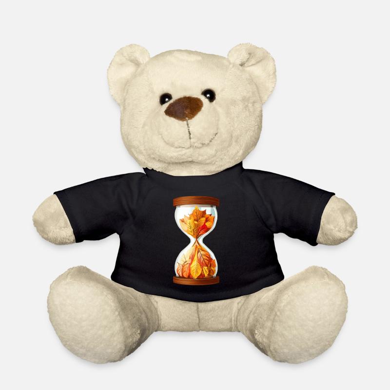 Sanduhr des Herbstes - Teddy - Schwarz
