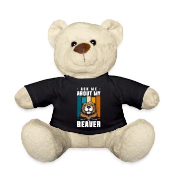 Nagetier Fluss Holzfäller Holz - Teddy - Schwarz - Vorne