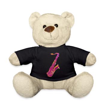 Saxophone - Teddy Bear - black - Front