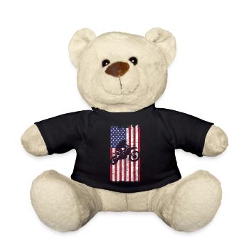 Dirt Biking USA-Flagge - Teddy - Schwarz - Vorne