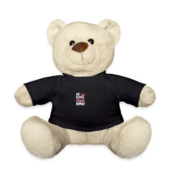 Eat Sleep Cheer Repeat Cheerleading Cheerleader Gy - Teddy - Schwarz - Vorne