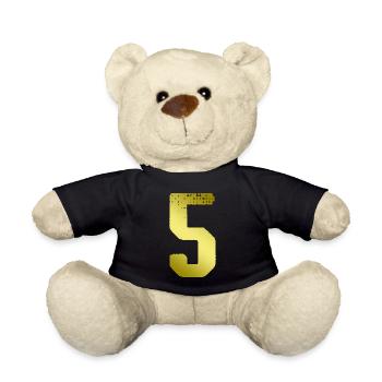 5 Number jersey - Teddy Bear - black - Front