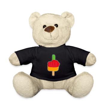 Lutschfinger Stinkefinger Flutschfinger - Teddy Bear - black - Front