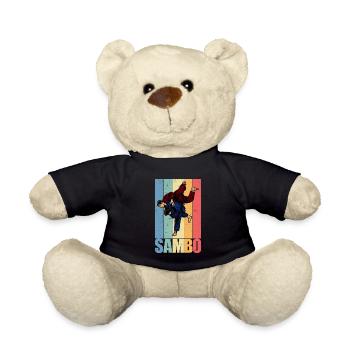 Sambo Kampfsport Russland UdSSR Sportanzug - Teddy - Schwarz - Vorne
