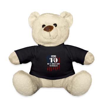 Fier d’être un vétéran militaire - Nounours - noir - Devant
