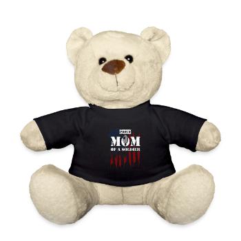 Fière maman d’un soldat - Vétéran - Nounours - noir - Devant