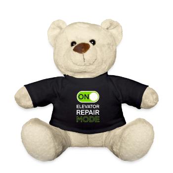 elevator elevator mechanic repair gift - Teddy Bear - black - Front