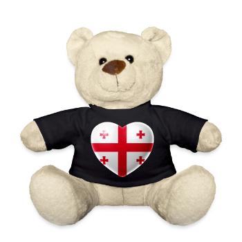 Heart (Georgia / Georgia) - Teddy Bear - black - Front