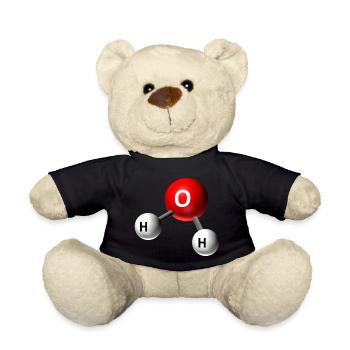 Water Molecule Graphic - Teddy Bear - black - Front