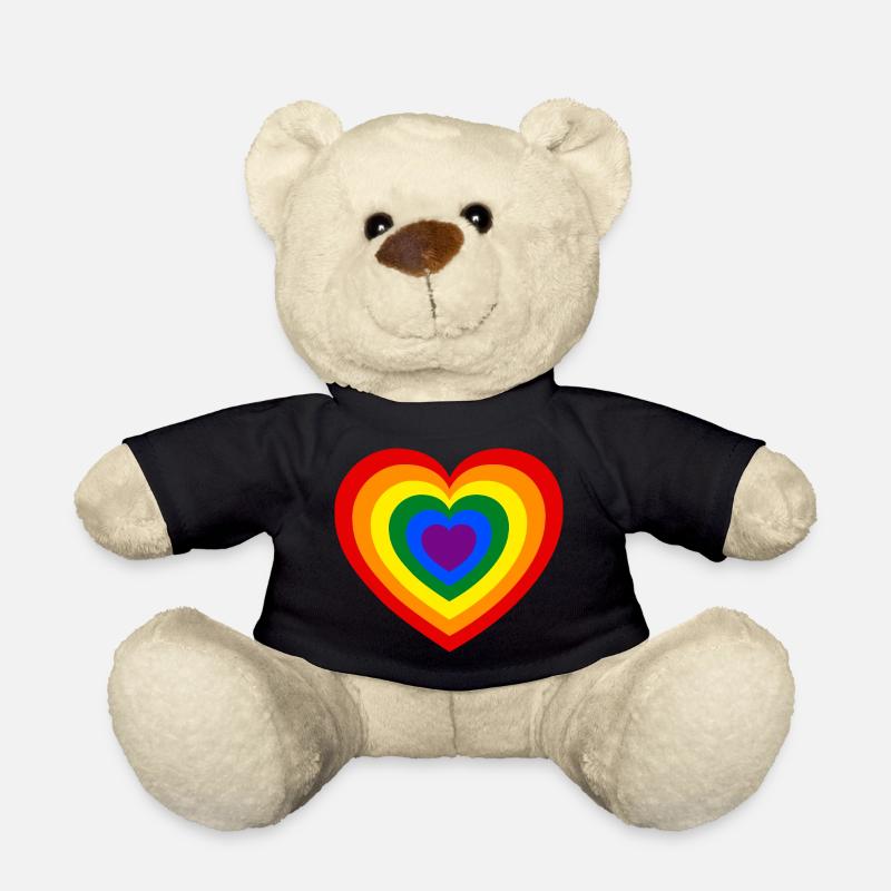 Regenbogen Herz LGBT Bewegung - Teddy - Schwarz