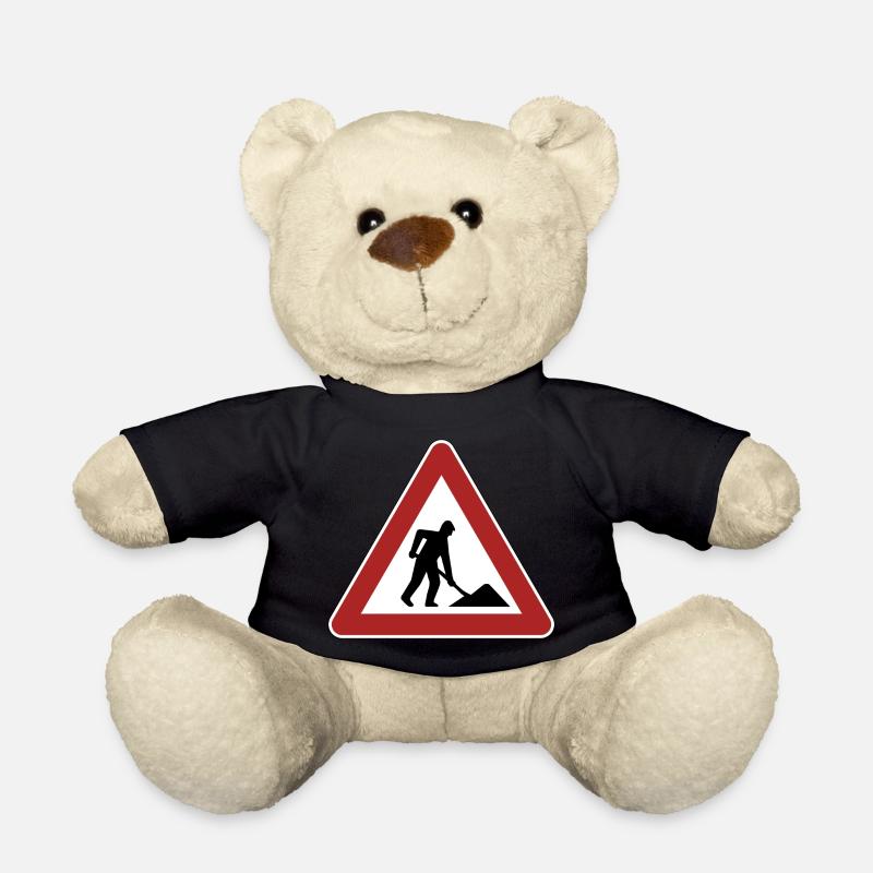 Construction site sign gift - Teddy Bear - black