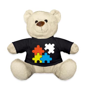 Puzzle Retrogaming Gift Placement Game Game Games - Teddy Bear - black - Front