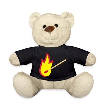 fire - Teddy Bear - black - Front