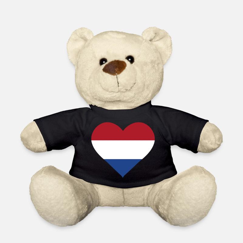 Holland Netherlands at heart Gift idea - Teddy Bear - black