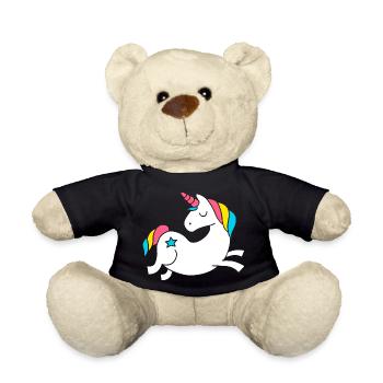 unicorn - Einhorn - Nounours - noir - Devant