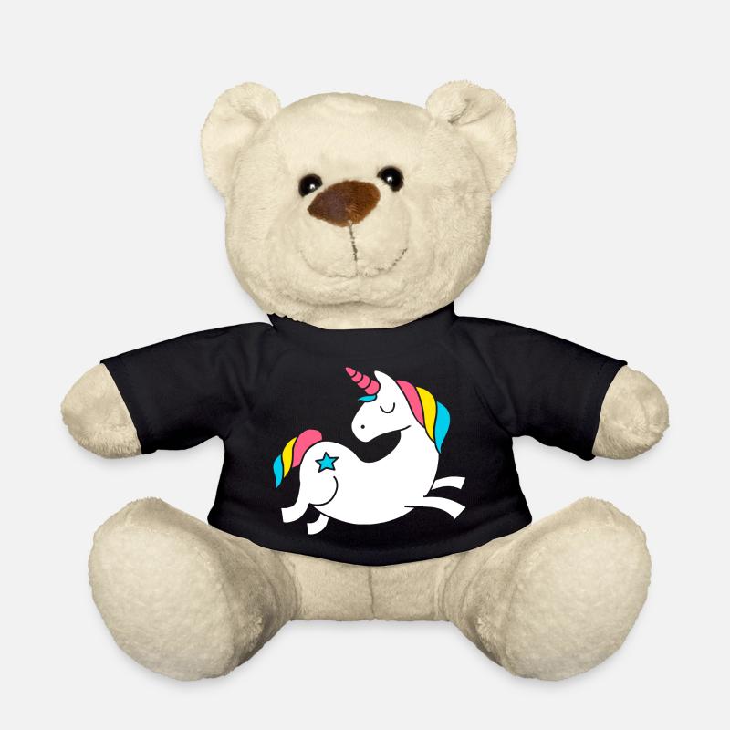 unicorn - Einhorn - Teddy - Schwarz