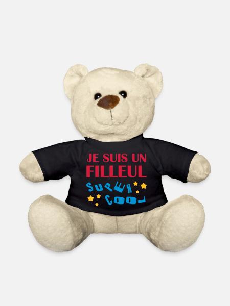 Parrain / Marraine / Filleule / Filleul / Baptême - Nounours - noir