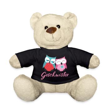 Geschwister Eulen - Teddy - Schwarz - Vorne
