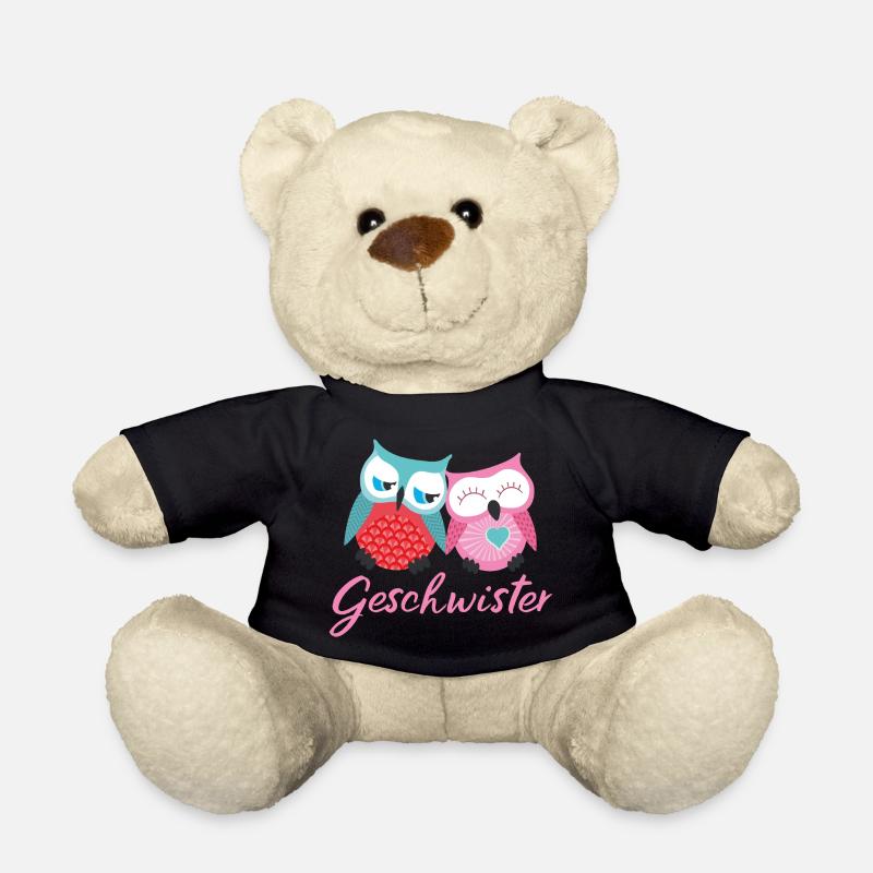 Geschwister Eulen - Teddy - Schwarz