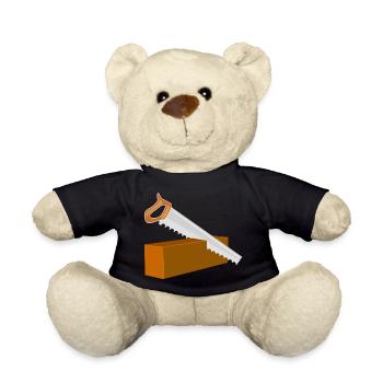 Saw Carpenter - Teddy Bear - black - Front