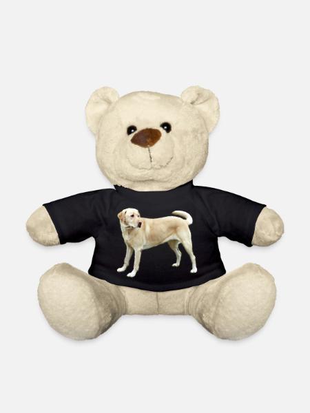 Labrador in light brown - Teddy Bear - black
