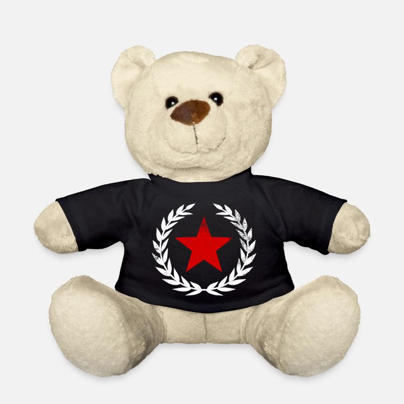 Roter Stern - Teddy - Schwarz