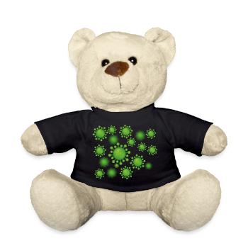 Virus bactéries Germes Corona Sars COVID19 cadeau - Nounours - noir - Devant