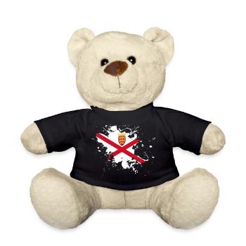 Jersey flag as a splash of color - Teddy Bear - black - Front