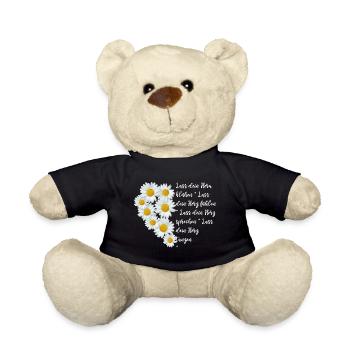 Lass dein Herz blühen, Margeriten - Teddy - Schwarz - Vorne