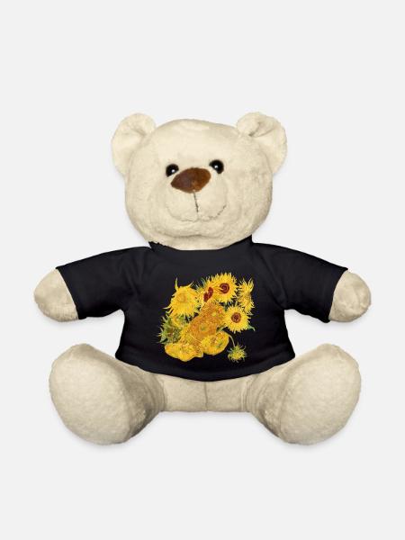 Vincent van Gogh Sonnenblumen Sunflowers Art Kunst - Teddy - Schwarz