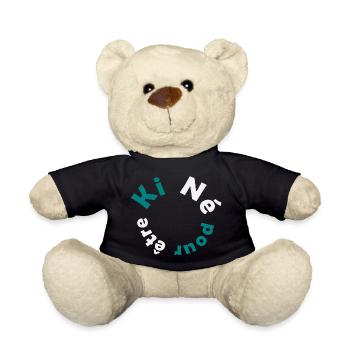 Né pour être kiné - cadeau kinésithérapeute - Nounours - noir - Devant