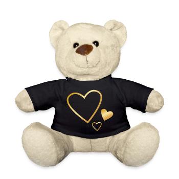 3 cœurs d’or - Nounours - noir - Devant