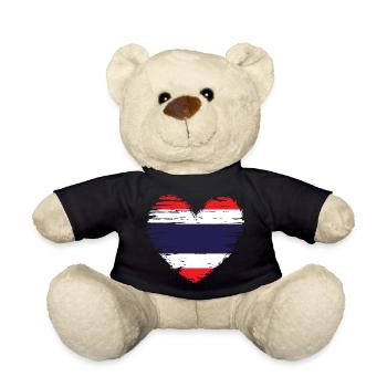 Manteau de bannière drapeau coeur Thaïlande - Nounours - noir - Devant