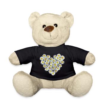 Gänseblümchen Herz Frühling Daisy Blüte Blume - Teddy - Schwarz - Vorne