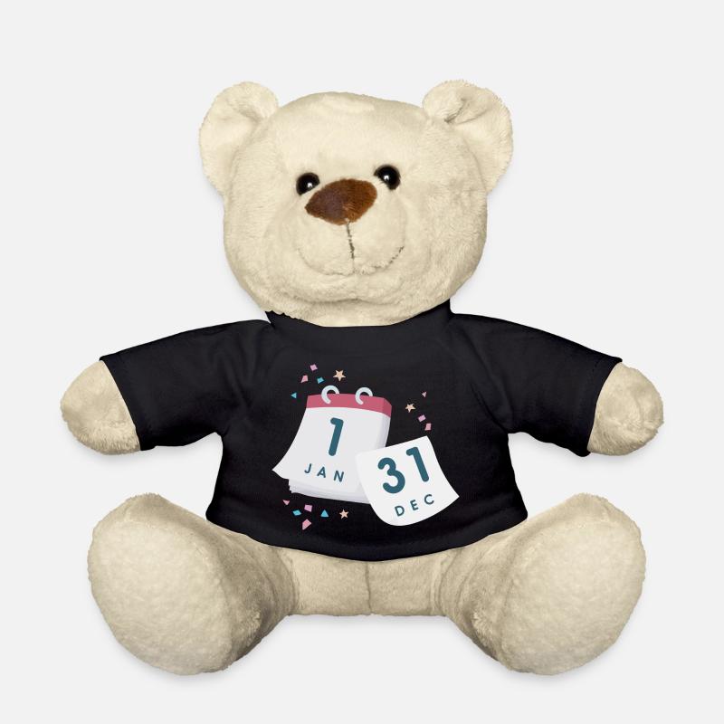 Kalender Silvester - Teddy - Schwarz