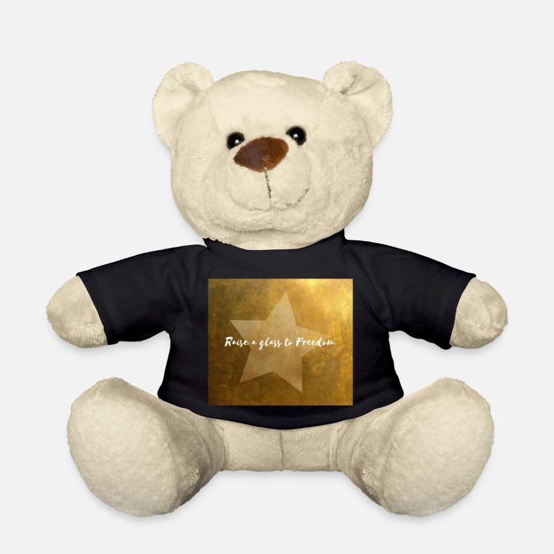 Raise A Glass to Freedom - Teddy Bear - black
