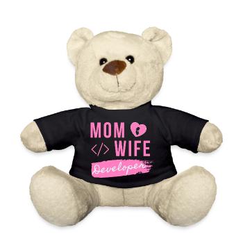 Mom Wife Developer - Developer Mom - Teddy - Schwarz - Vorne