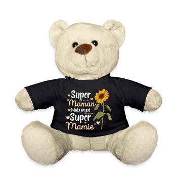 Super Maman Cadeau Pour Super Mamie Fête Des mères - Nounours - noir - Devant