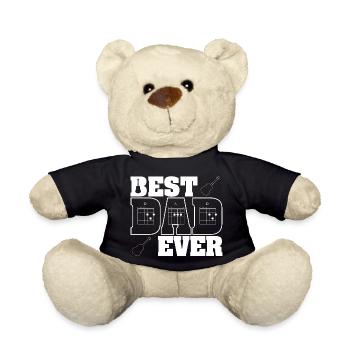 Beste Papa jemals Gitarre Akkorde Musiker lustige Väter - Teddy - Schwarz - Vorne