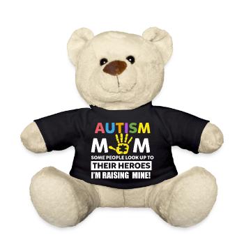 Autismus - Teddy - Schwarz - Vorne