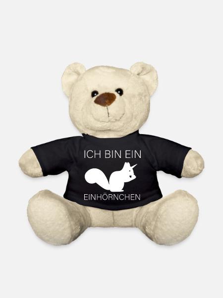 Ein Einhörnchen witziges Wortspiel Eichhörnchen - Teddy - Schwarz