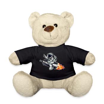 Graffiti Astronaut mit Spraydose Rakete - Teddy - Schwarz - Vorne