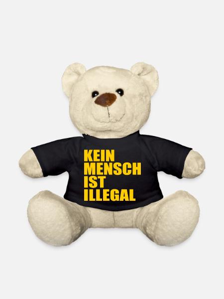 kein mensch ist illegal - Teddy - Schwarz