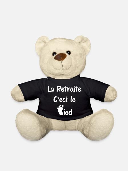 La retraite c'est le pied humour - Nounours - noir