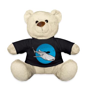 Diving with whale shark - Teddy Bear - black - Front
